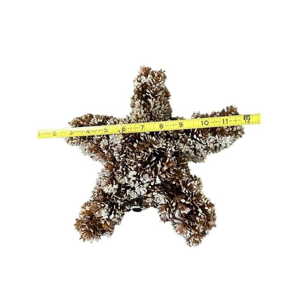 Faux Pine Cone Star Xmas Tree Topper lodge cabin farmhouse style woodsy 12x12 - Picture 5 of 7